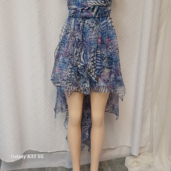 Deb Strapless Multicolor Dress Women Size L - Picture 3 of 16